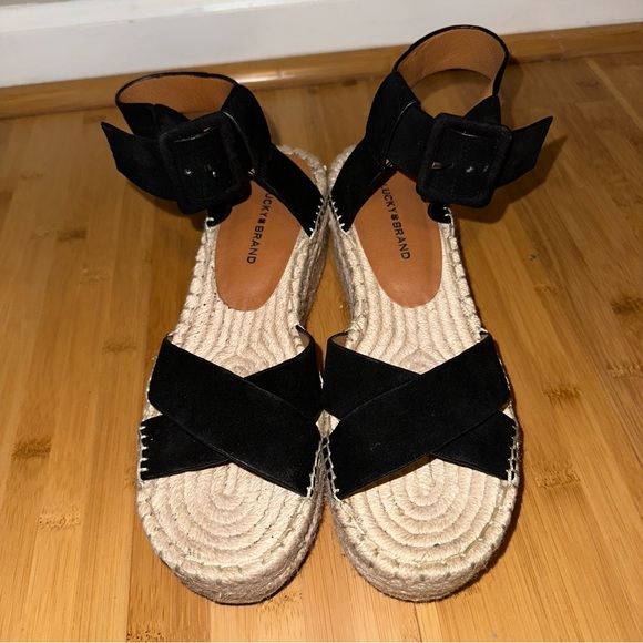 Lucky Brand Audrinah Espadrille Wedge Sandals - Picture 3 of 7